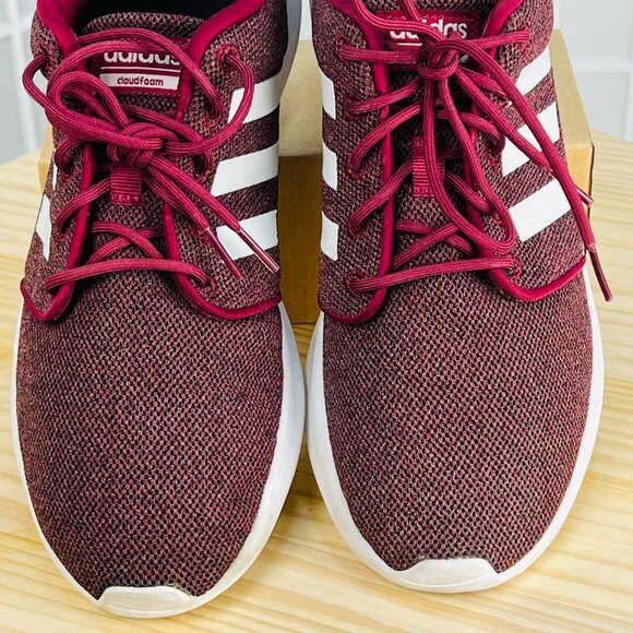 Adidas Cloudfoam QT Racer Running Women's Shoes - Maroon/White - Picture 6 of 10